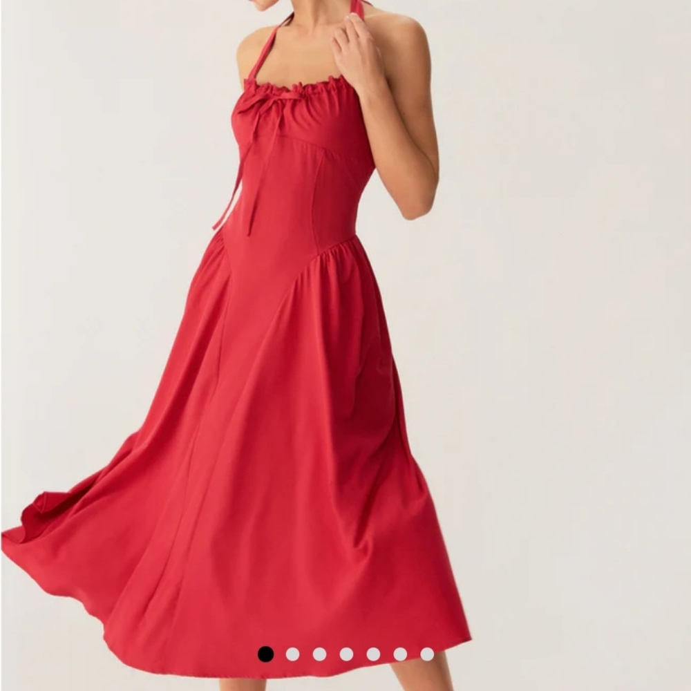 NWT Red Halter Sundress